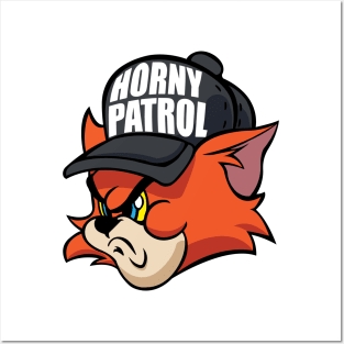 Tim Cat Horny Patrol Orange Posters and Art